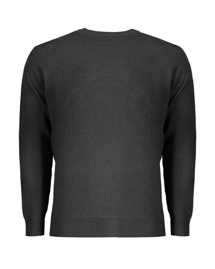 Norway 1963 Black Wool Men Sweater