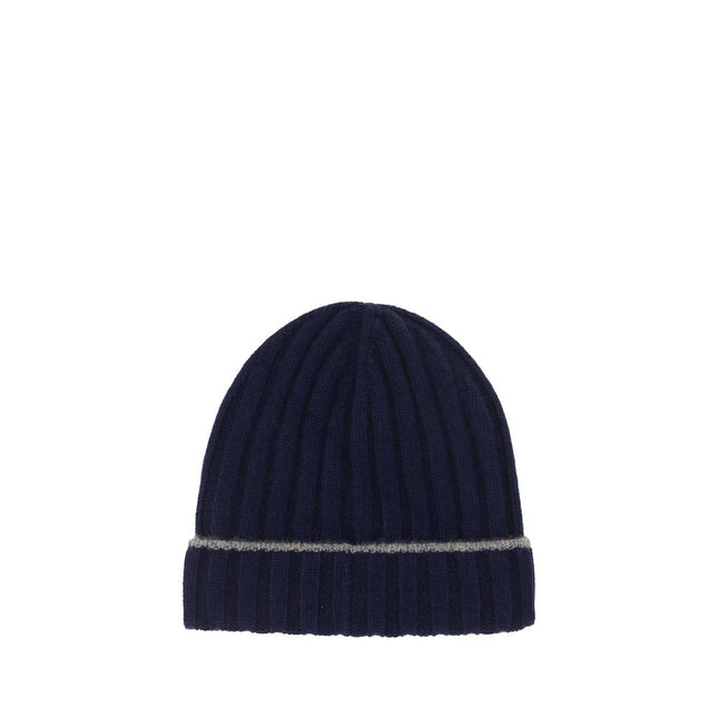 Brunello Cucinelli Blue Cashmere Beanie