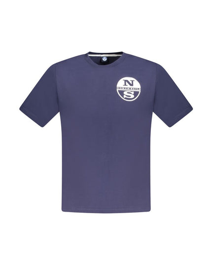 North Sails Blue Cotton Men T-Shirt
