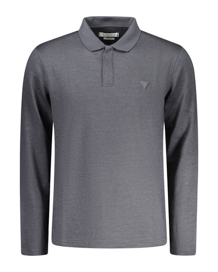 Guess Jeans Black Cotton Men Polo Shirt