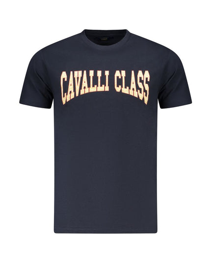 Cavalli Class Blue Cotton Men T-Shirt