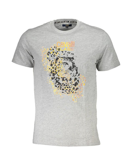 Cavalli Class Brown Cotton Men T-Shirt