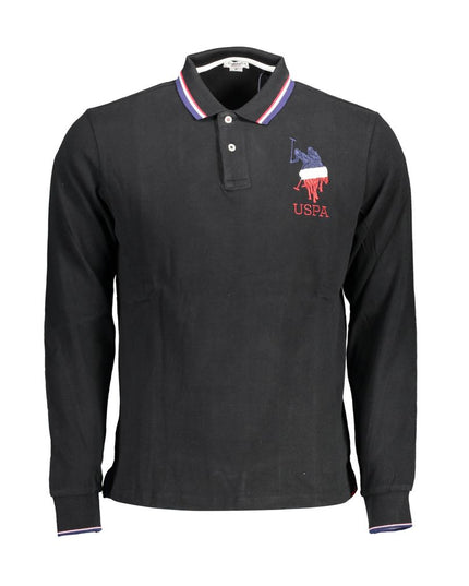 U.S. POLO ASSN. Black Cotton Men Polo Shirt
