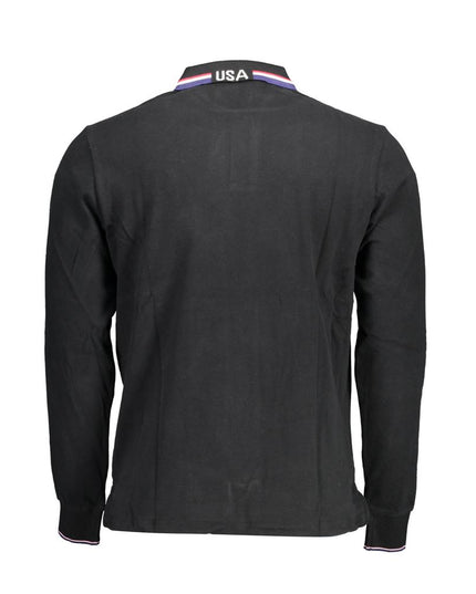 U.S. POLO ASSN. Black Cotton Men Polo Shirt