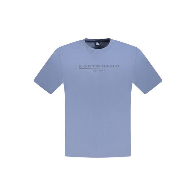 North Sails Blue Cotton Men T-Shirt