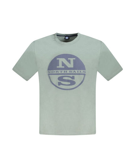 North Sails Green Cotton Men T-Shirt