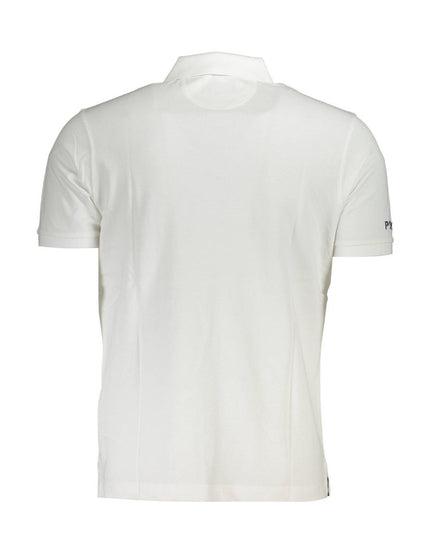 La Martina White Cotton Men Polo Shirt