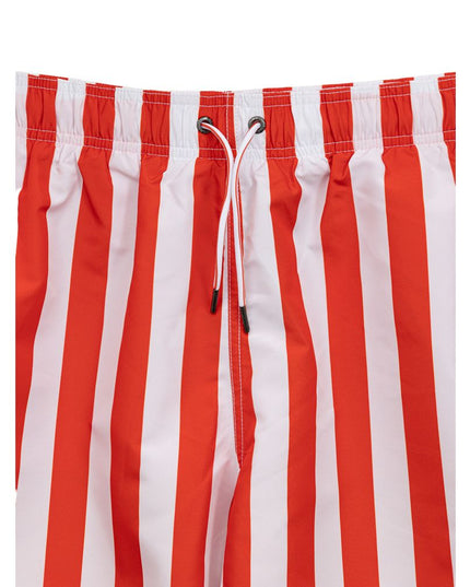 Emporio Armani Red Polyester Swim Shorts