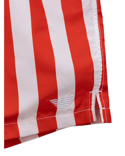 Emporio Armani Red Polyester Swim Shorts
