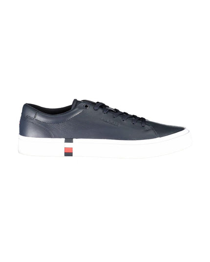 Tommy Hilfiger Blue Leather Men Sneaker