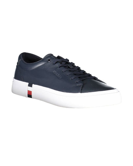 Tommy Hilfiger Blue Leather Men Sneaker