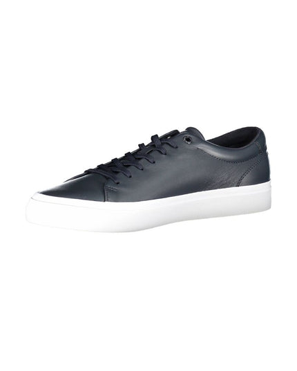 Tommy Hilfiger Blue Leather Men Sneaker