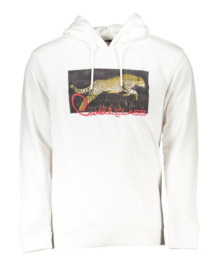 Cavalli Class White Cotton Men Sweater