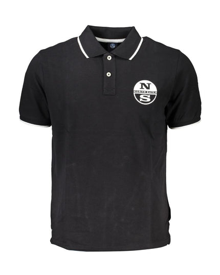 North Sails Black Cotton Polo Shirt