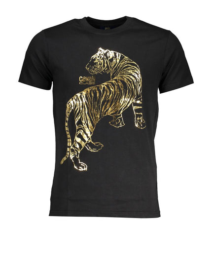 Cavalli Class Black Cotton T-Shirt