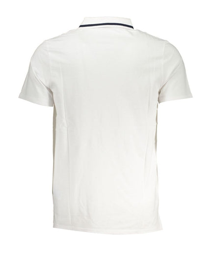 Fila Sleek White Cotton Polo with Contrast Accents