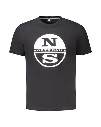 North Sails Black Cotton Men T-Shirt