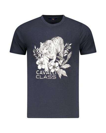 Cavalli Class Blue Cotton Men T-Shirt