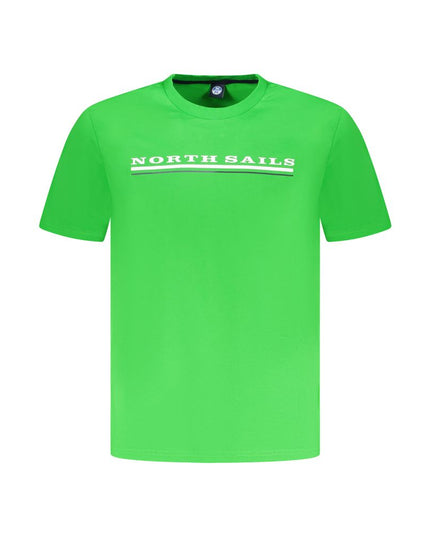 North Sails Green Cotton Men T-Shirt