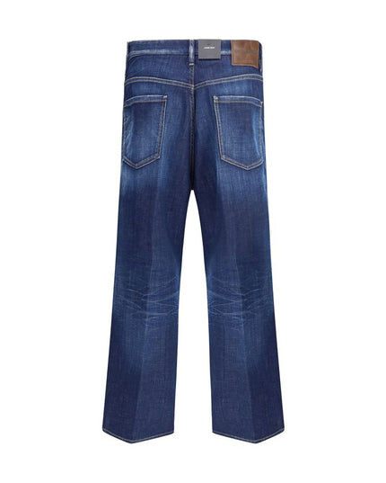 Dsquared² Blue Cotton Relaxed Fit Jeans