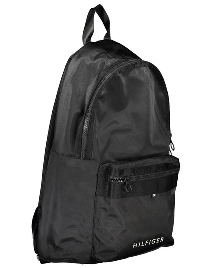 Tommy Hilfiger Black Polyester Men Backpack