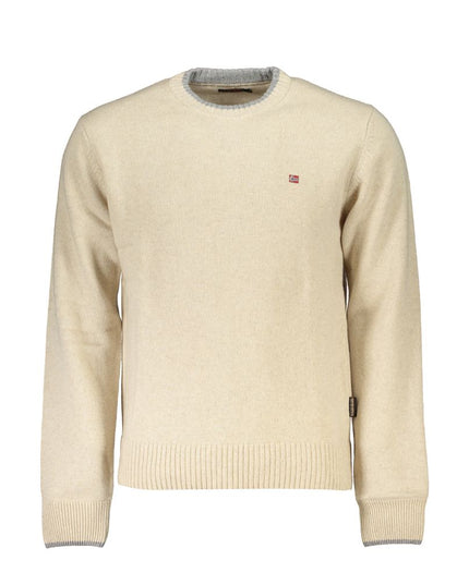 Napapijri Beige Fabric Men Sweater
