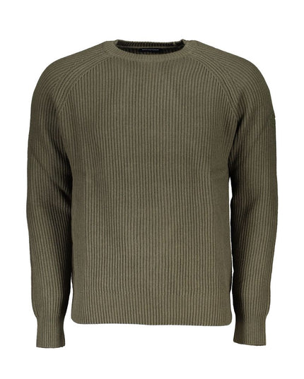 North Sails Green Cotton Men Sweater