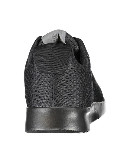 Sergio Tacchini Sleek Black Sneakers with Embroidered Detail