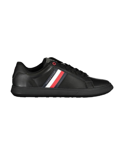 Tommy Hilfiger Chic Black Sneakers with Iconic Contrast Details
