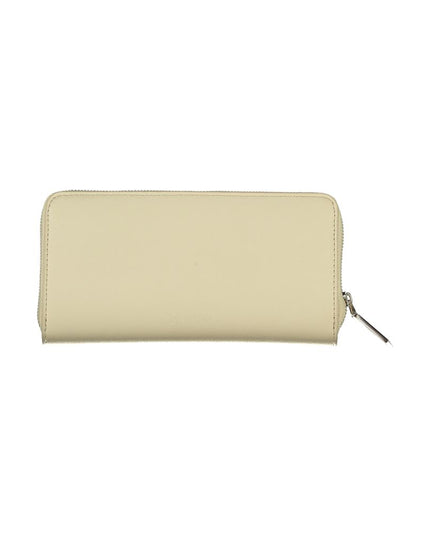 Calvin Klein Elegant Beige Zip Wallet with RFID Blocking