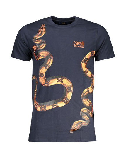 Cavalli Class Blue Cotton T-Shirt