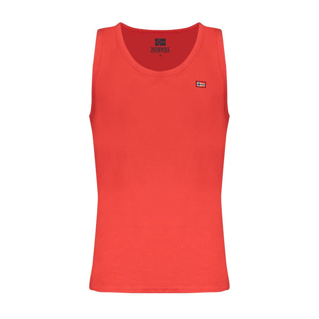 Norway 1963 Red Cotton Men Tank Top