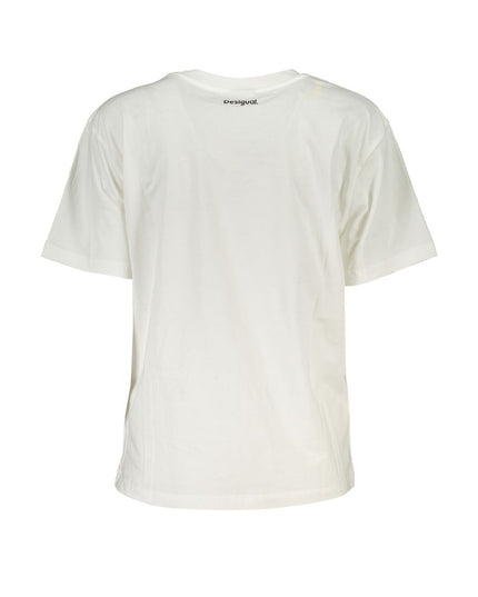Desigual White Cotton Women T-Shirt