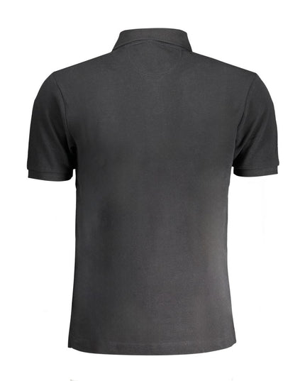 La Martina Black Cotton Polo Shirt