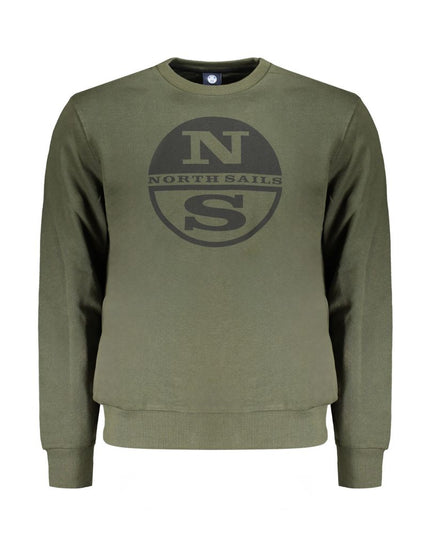 North Sails Green Cotton Men Sweater