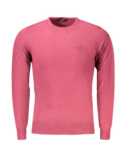 Cavalli Class Red Viscose Men Sweater