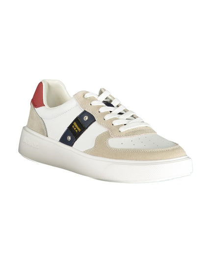 Blauer White Polyethylene Men Sneaker