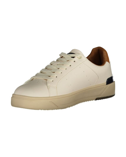 Blauer White Leather Men Sneaker
