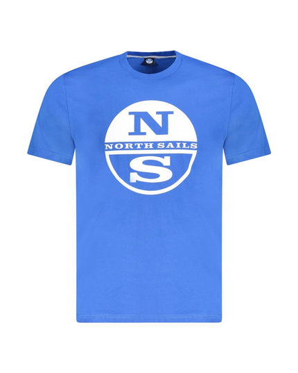 North Sails Blue Cotton Men T-Shirt