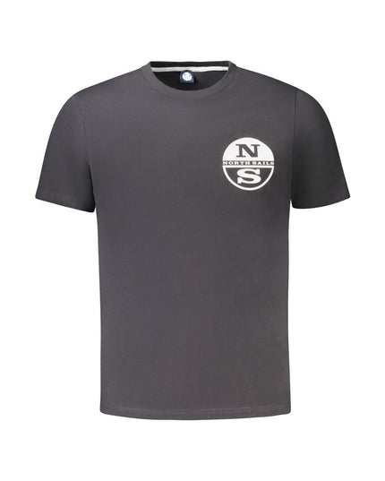 North Sails Black Cotton Men T-Shirt