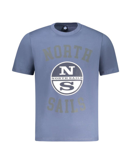 North Sails Blue Cotton Men T-Shirt