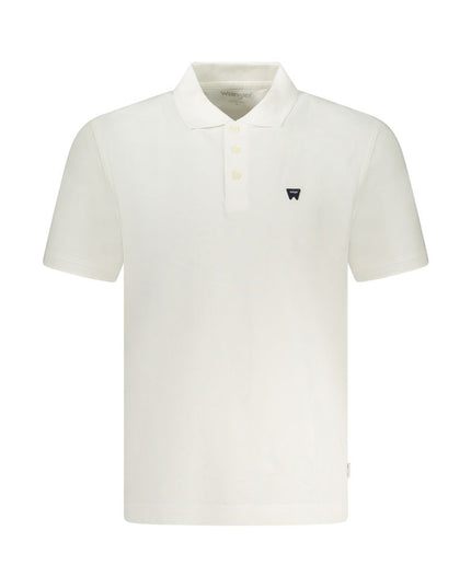 Wrangler White Cotton Polo Shirt