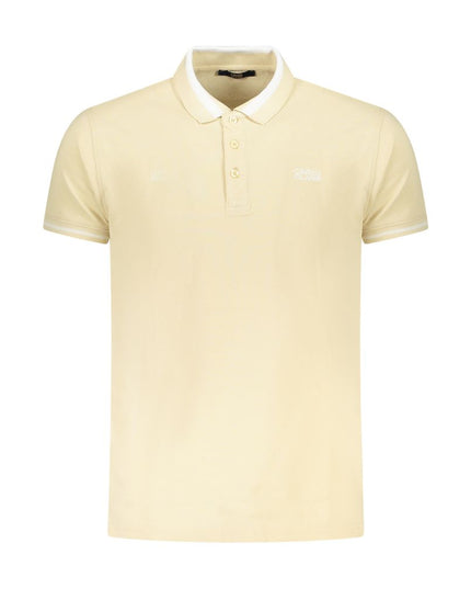 Cavalli Class Beige Cotton Men Polo Shirt