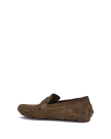 Fendi Brown Rubber Slip-On Loafers