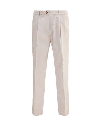 Brunello Cucinelli Gray Cotton Casual Pants