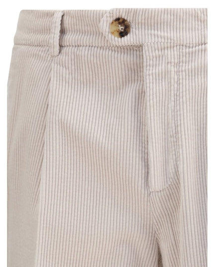 Brunello Cucinelli Gray Cotton Casual Pants