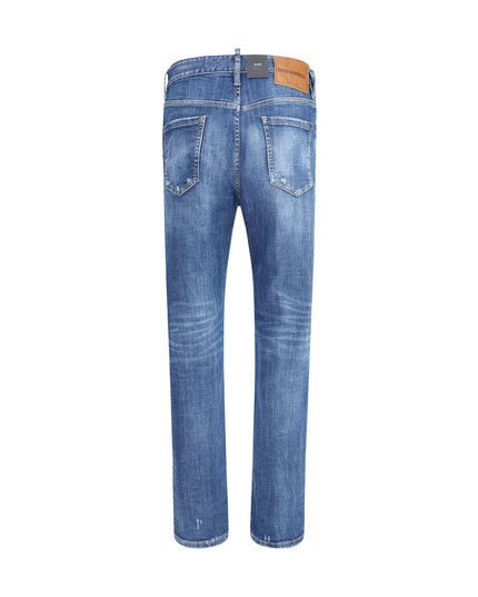 Dsquared² Blue Cotton Skinny Jeans