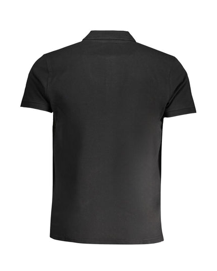 Cavalli Class Black Cotton Polo Shirt