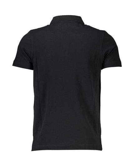 Cavalli Class Black Cotton Men Polo Shirt
