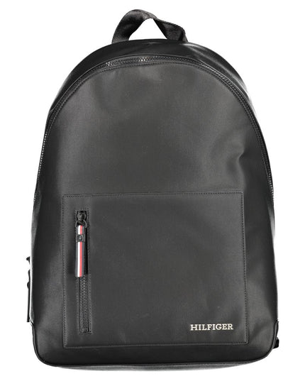 Tommy Hilfiger Black Polyurethane Men's Backpack
